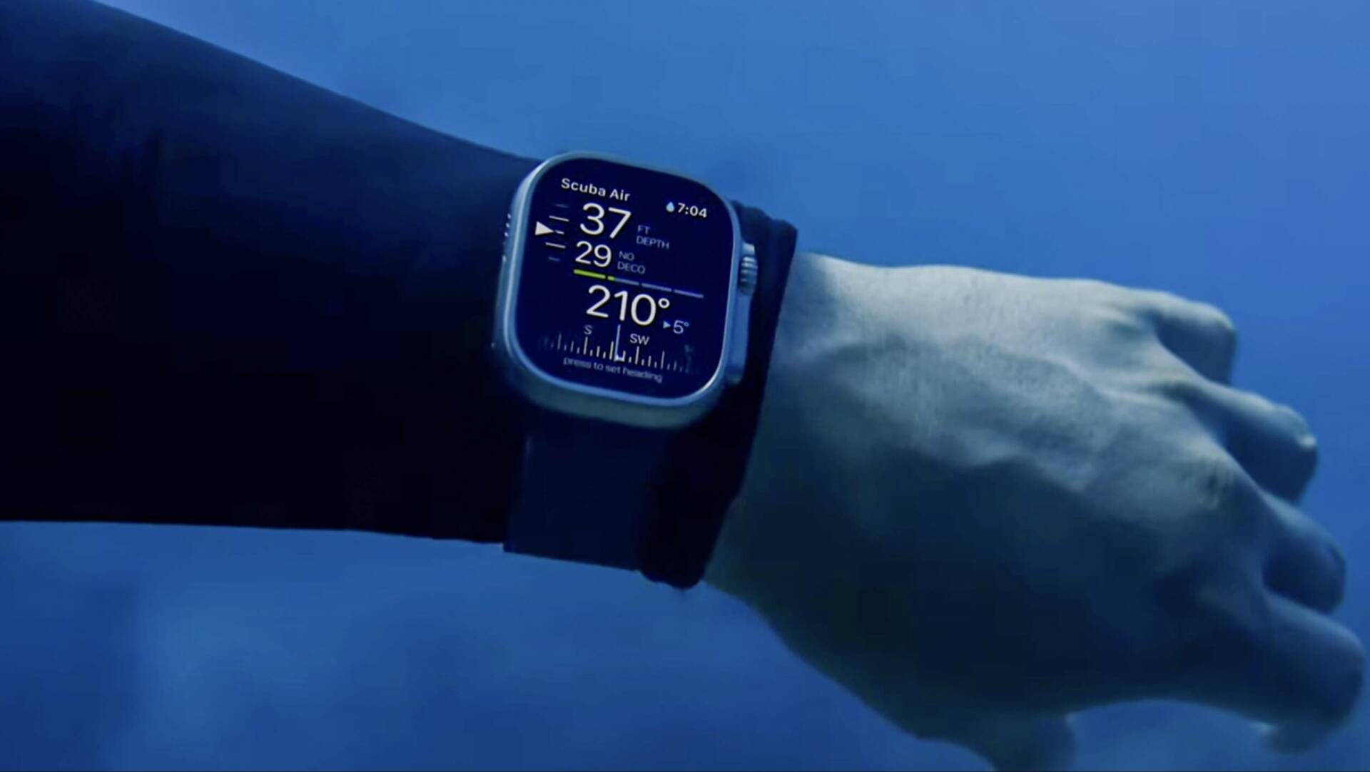 Apple Watch Ultra pod vodou