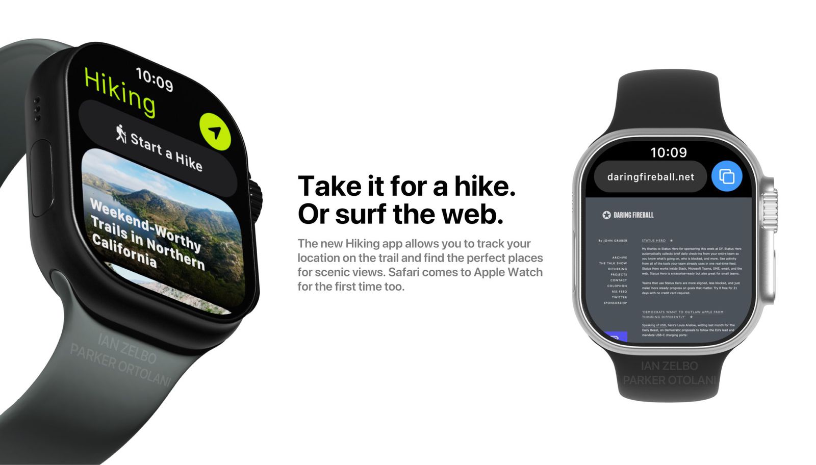Render hodiniek Apple Watch Pro s textom