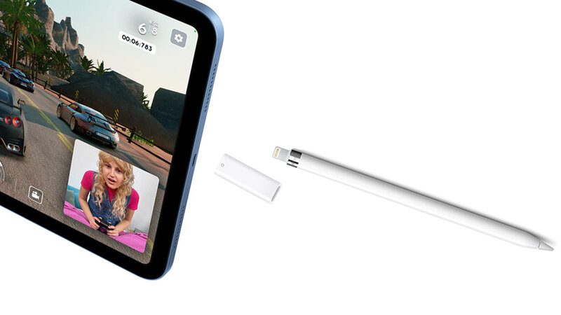 iPad 10 nabíjanie Apple Pencil 1 prostredníctvom USB-C a Lightning adaptér