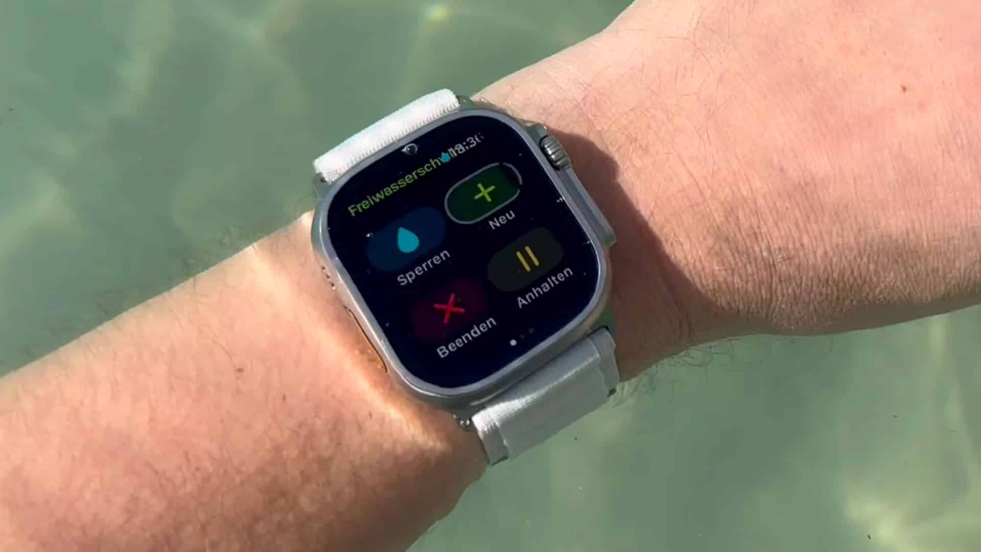 Ovládanie Apple Watch pod vodou