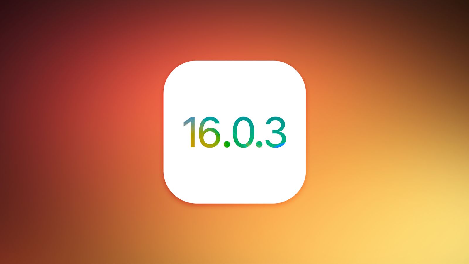 Ikona aktualizácie systému iOS 16.0.3