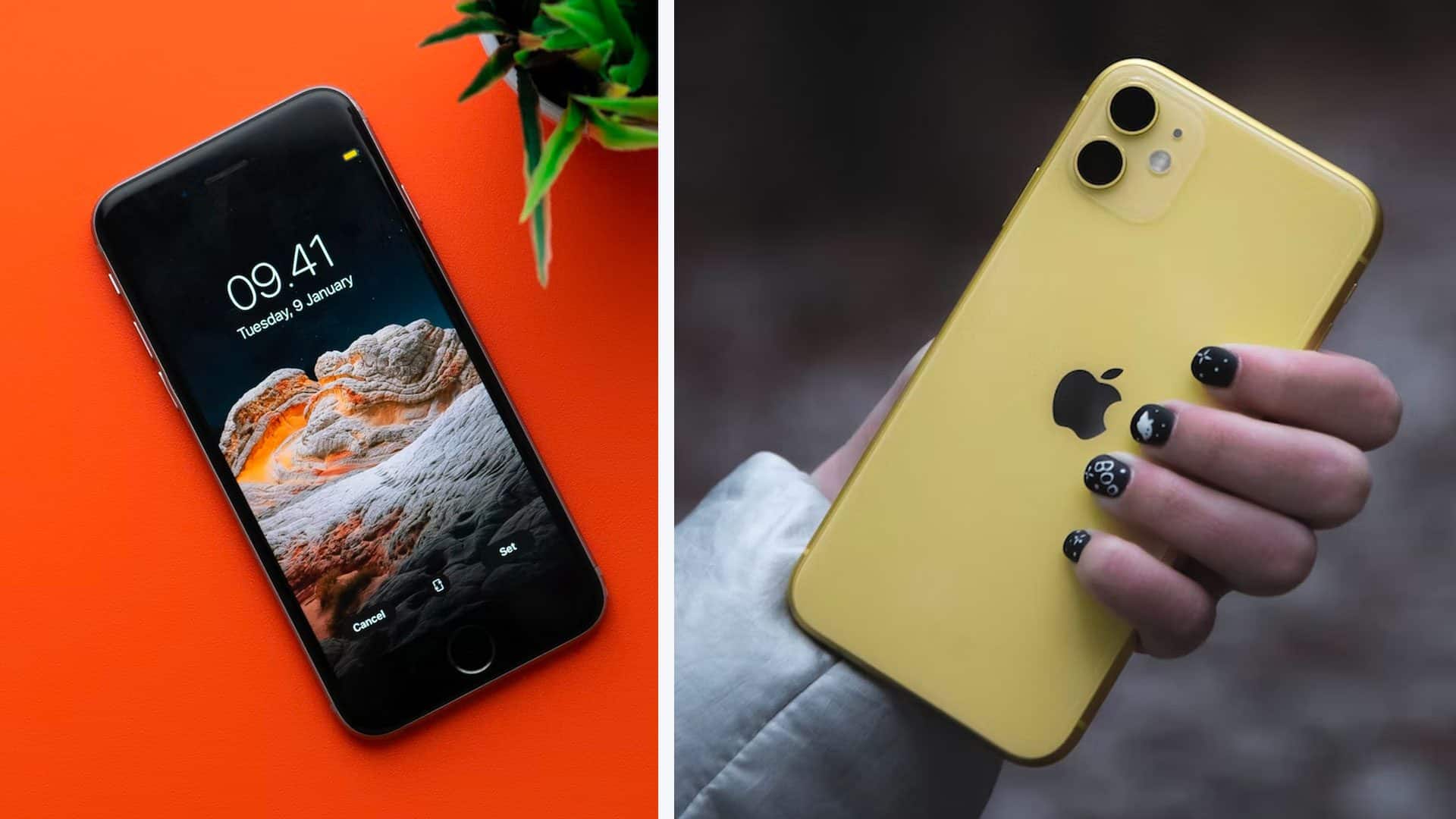 iPhone SE a iPhone 11 na jednej fotke