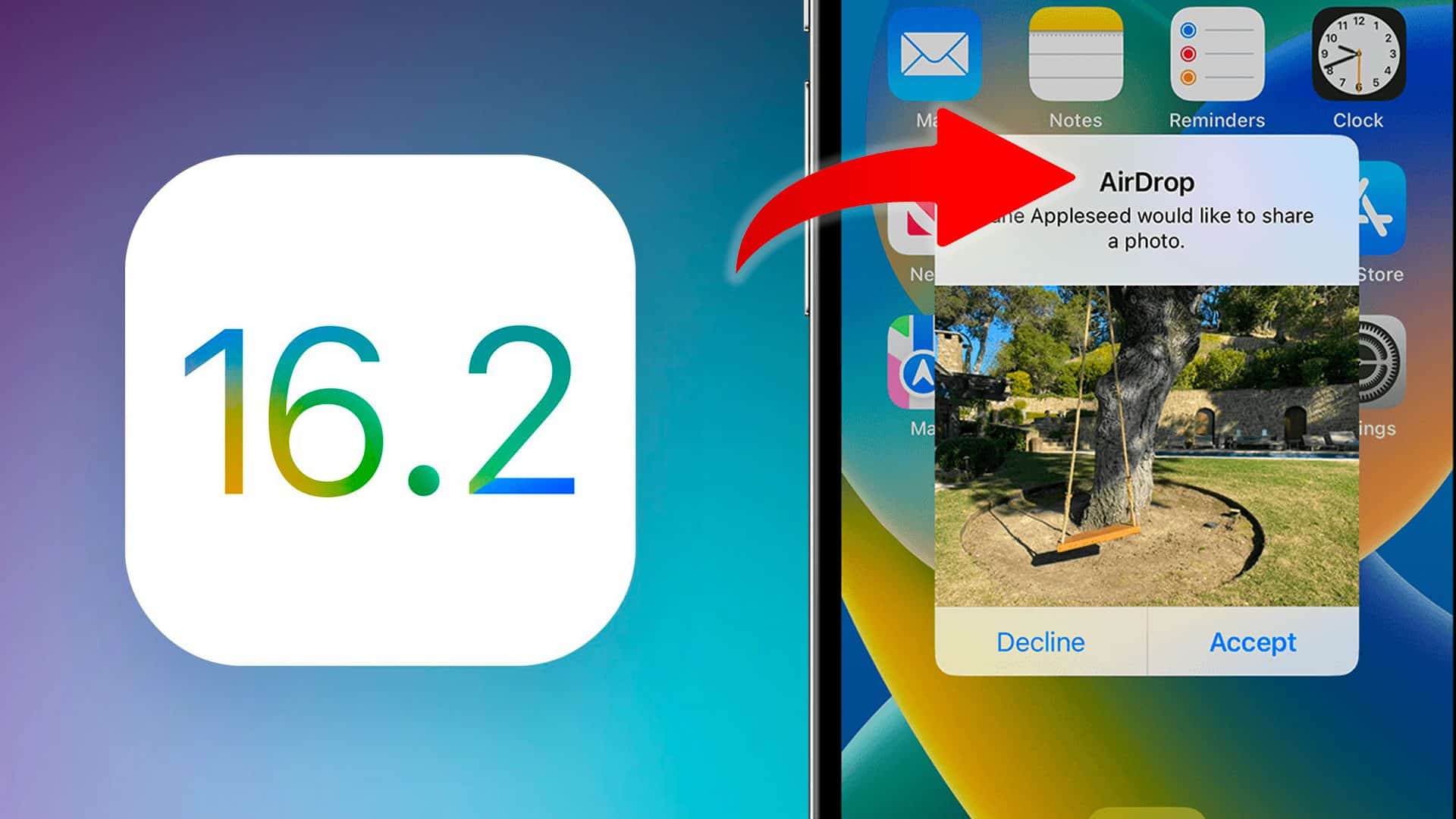 iOS 16.2 airdrop