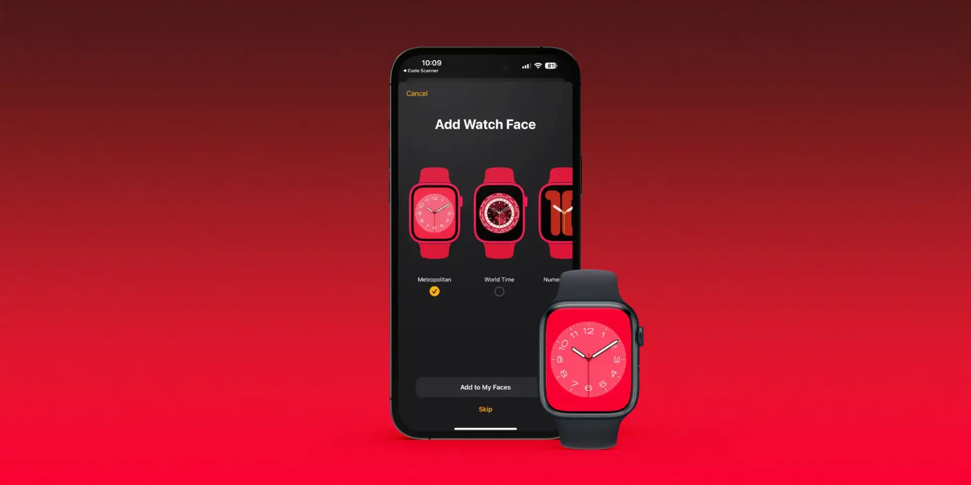 Apple Watch ciferník Product (RED)
