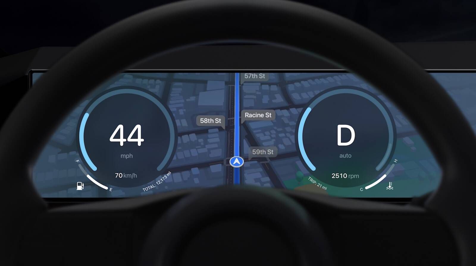 Tachometer Apple CarPlay