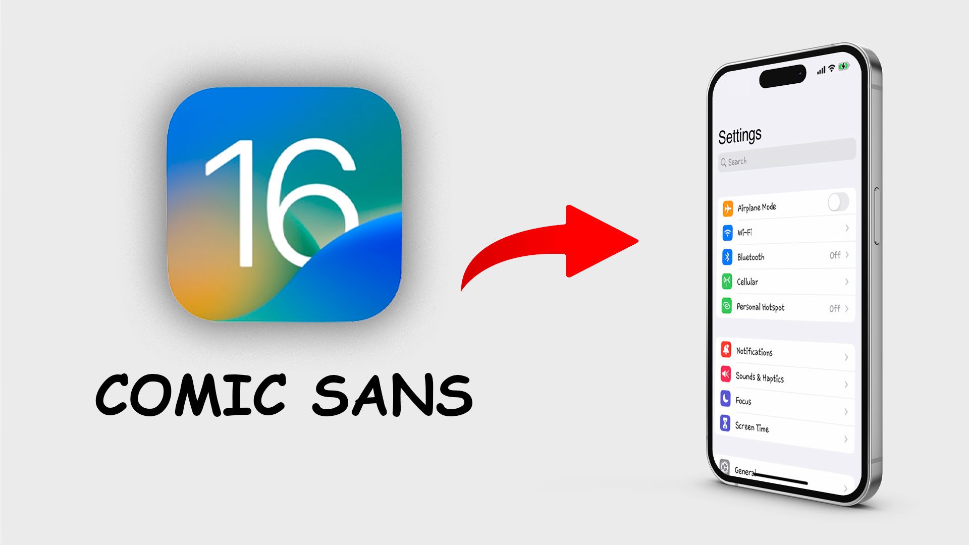 iPhone zmena fontu iOS 16