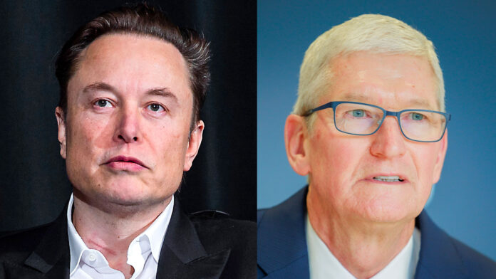 Elon Musk a Tim Cook