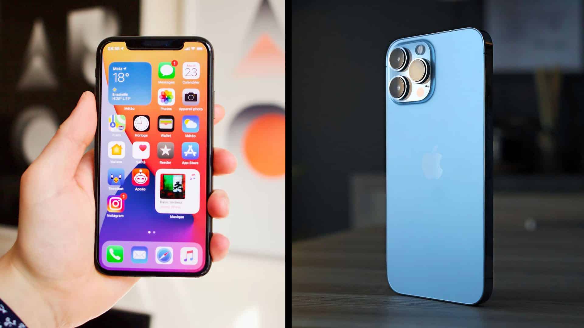 iPhone 11 Pro a iOS a iPhone 13 Pro
