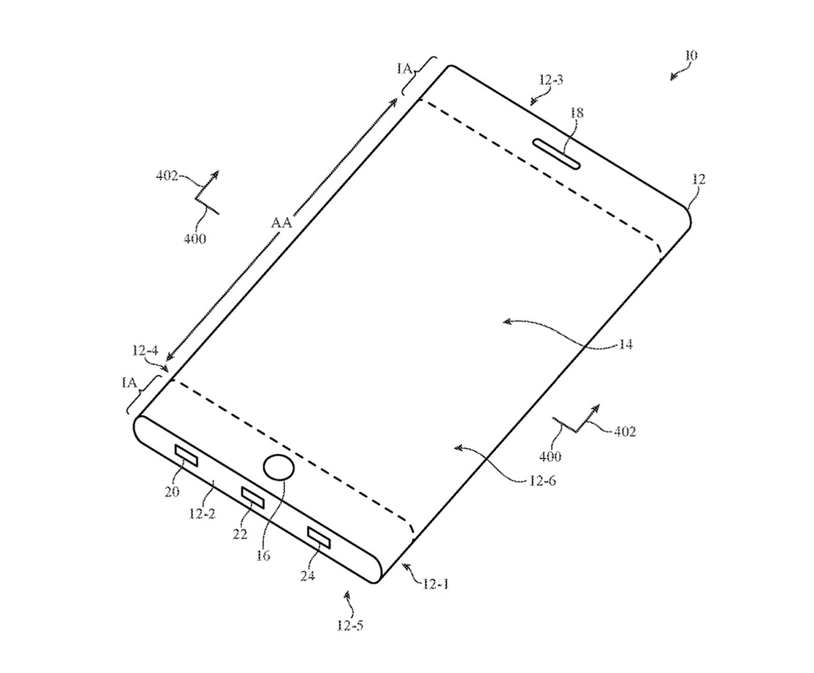 Patent pre skladací iPhone