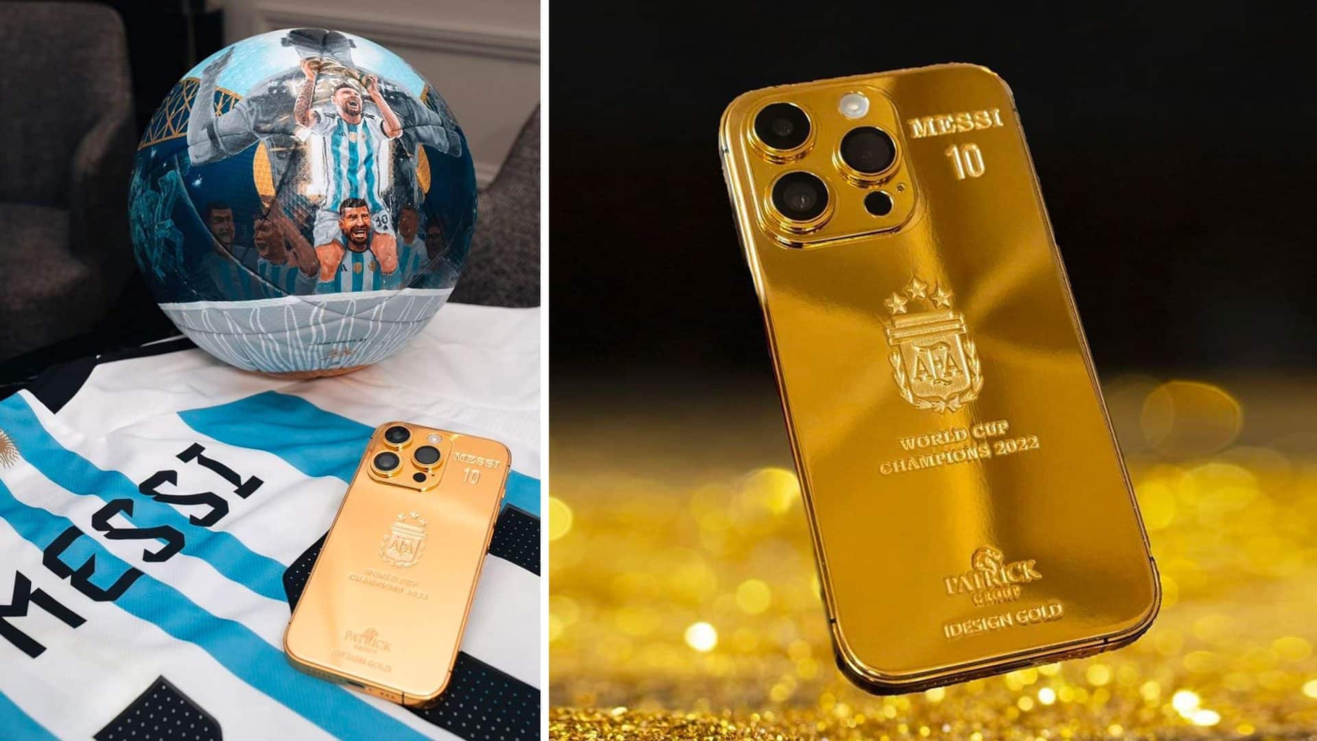 Messi iPhone 14 Pro 24k zlato