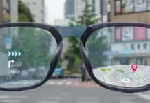 Pohľad cez okuliare Apple Glasses