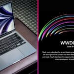 MacBook Air M2 a logo WWDC 2023
