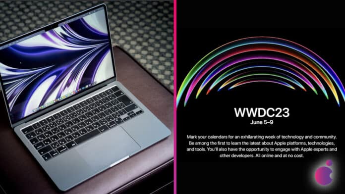 MacBook Air M2 a logo WWDC 2023 MacBook Air M2 a logo WWDC 2023