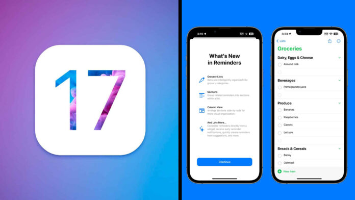 iOS 17 pripomienky iOS 17 pripomienky