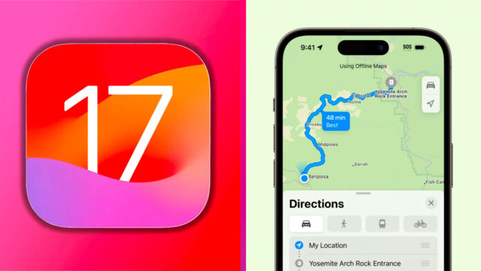 iOS 17 mapy novinky iOS 17 mapy novinky
