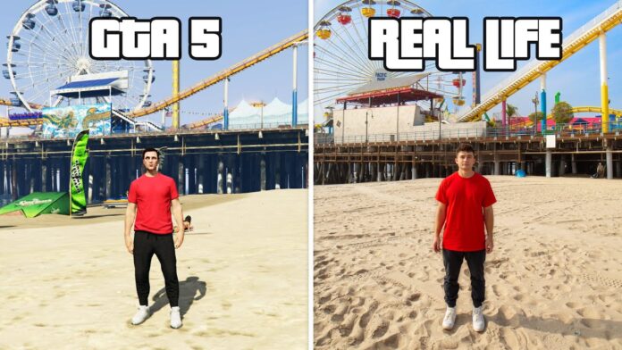 GTA 5 vs realita GTA 5 vs realita