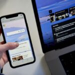 Bing AI na iPhone a MacBook