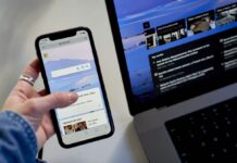 Bing AI na iPhone a MacBook