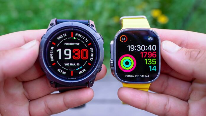 Garmin Epix Pro G2 a Apple Watch Ultra