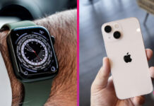 iPhone 13 mini, sport loop Apple Watch