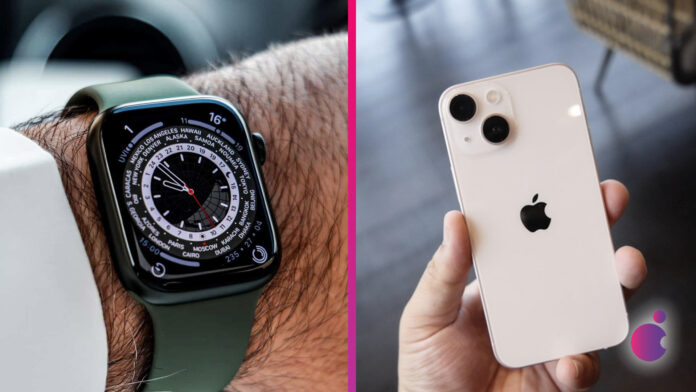 iPhone 13 mini, sport loop Apple Watch iPhone 13 mini, sport loop Apple Watch