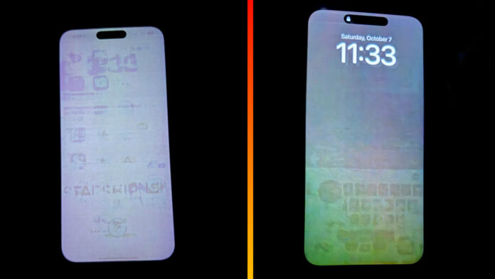 iPhone 15 Pro Max vypálený OLED displej iPhone 15 Pro Max vypálený OLED displej