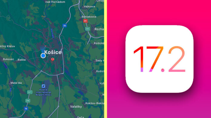 Mapy iOS 17.2 Mapy iOS 17.2