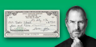 Steve Jobs šek