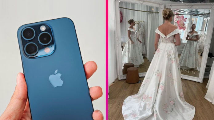 iPhone chyba fotenie svadobné šaty iPhone chyba fotenie svadobné šaty