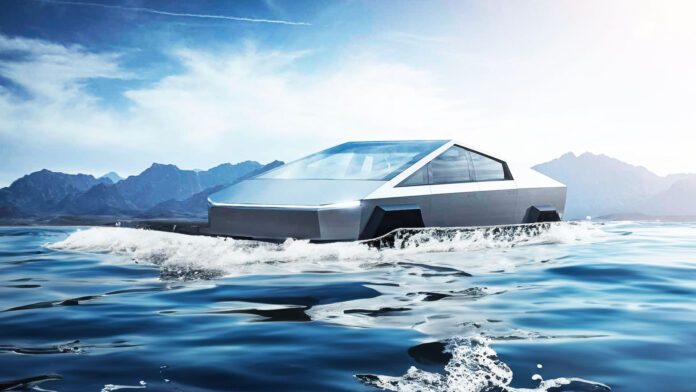 Tesla CyberTruck voda Tesla CyberTruck voda