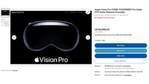 Apple Vision Pro na Ebay