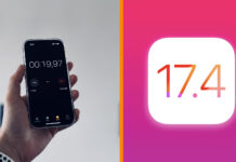 iOS 17.4 stopky