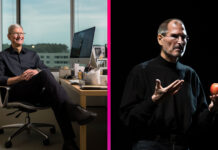 Tim Cook a Steve Jobs