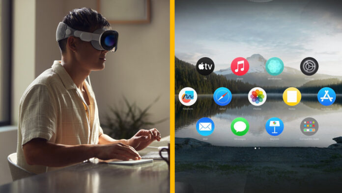 Apple Vision Pro rozhranie v systéme visionOS