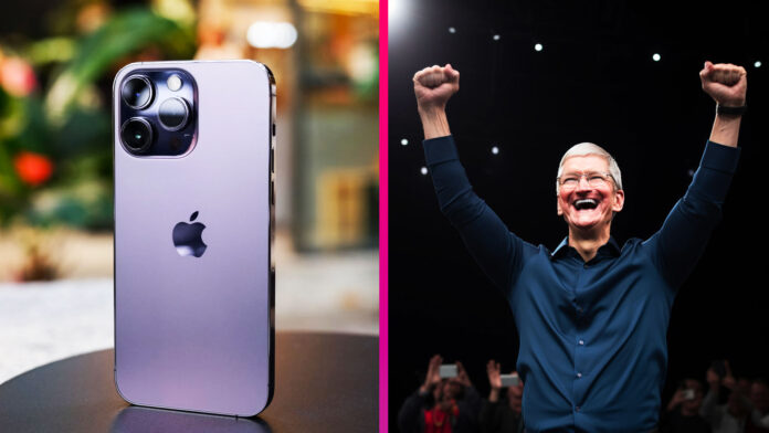 iPhone 14 Pro max a Tim Cook zo spoločnosti Apple
