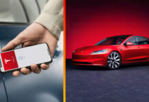 Tesla Model 3 odomykanie iPhonov