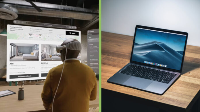 Externý monitor Mac pre Apple Vision Pro