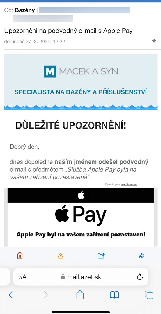 Apple Pay podvod
