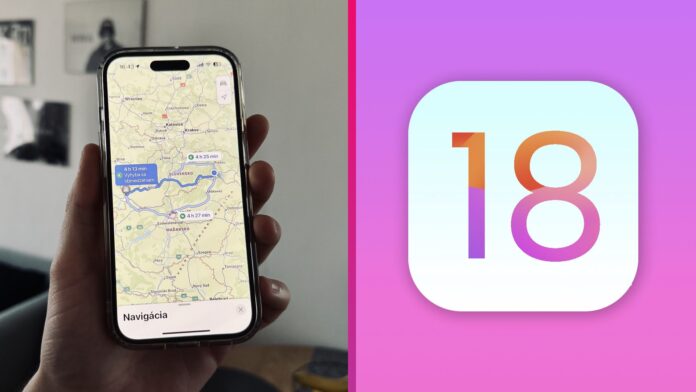 Aktualizácia Apple Mapy iOS 18