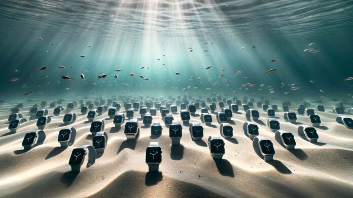 Apple watch na dne jazera Apple watch na dne jazera