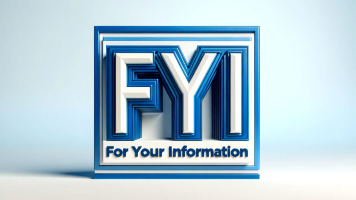 skratka FYI (For Your Information)