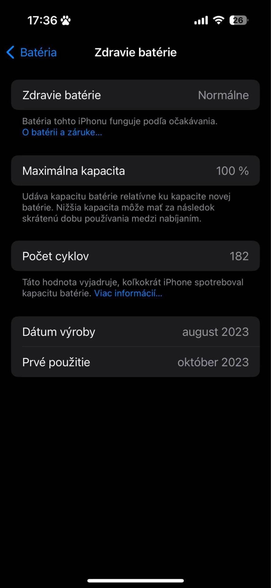 iPhone 15 Pro zdravie batérie