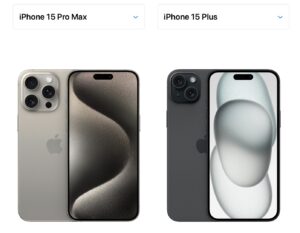 iPhone 15 Pro Max a iPhone 15 Plus 