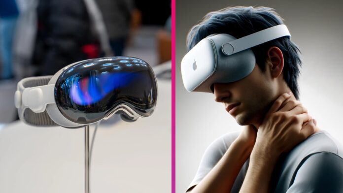 Apple Vision Pro bolesť krku