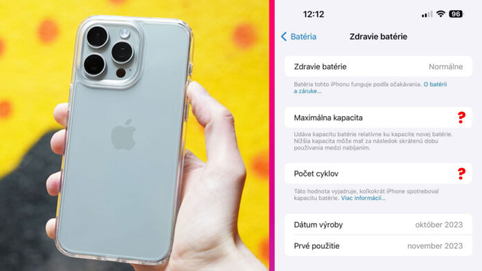 iPhone 15 Pro Max zdravie batérie