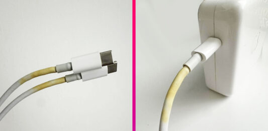 Apple kábel zožltnutý