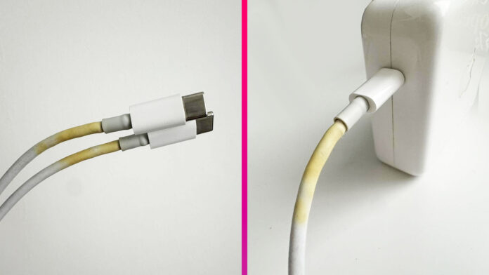 Apple kábel zožltnutý