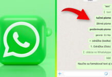 WhatsApp formátovanie textu