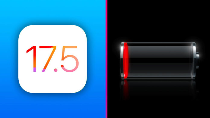 iOS 17.5 batéria