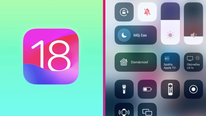 Ovládacie centrum iOS 18